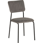 Sheldon Dining Chair X4 Per Box - Grey Velvet Fabric