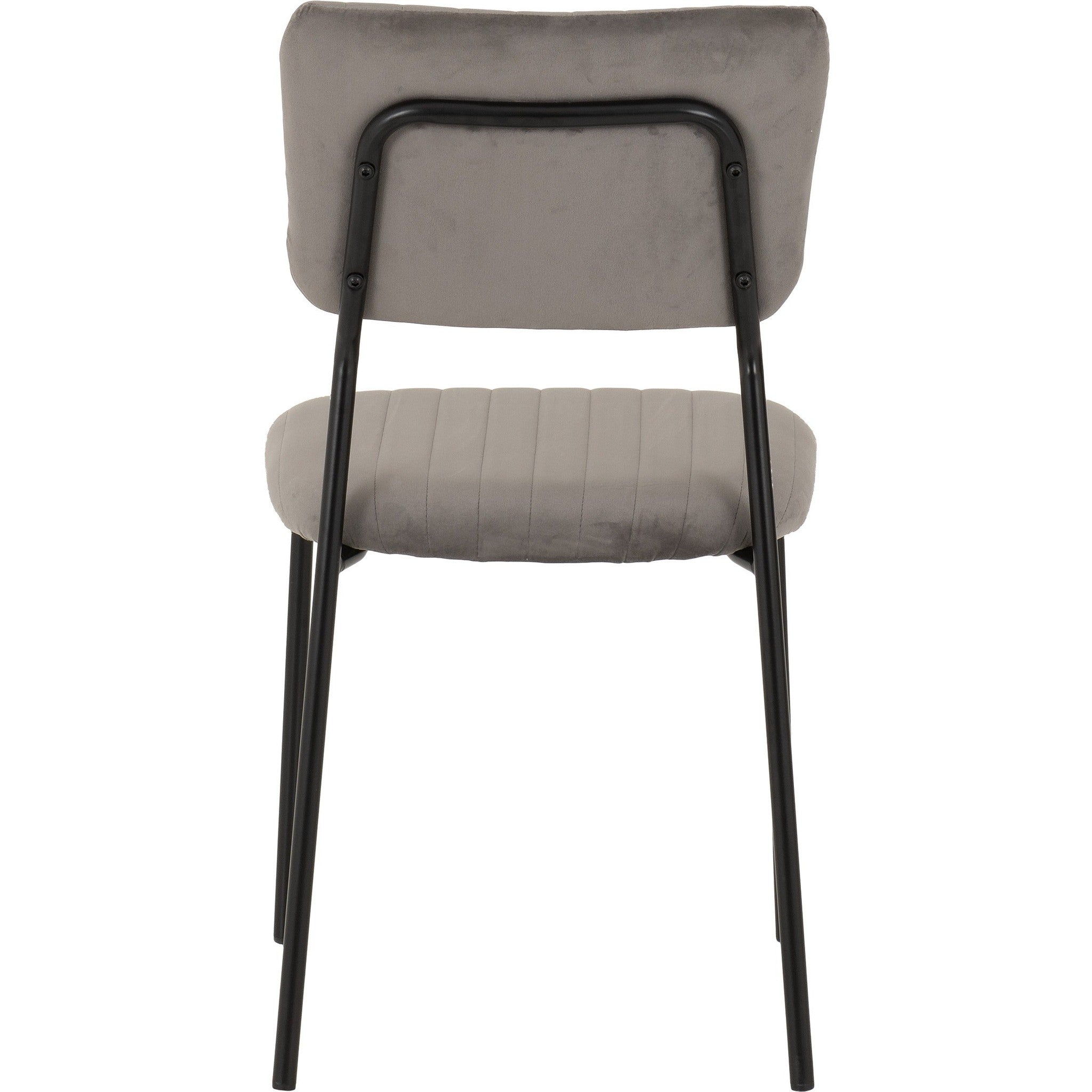 Sheldon Dining Chair X4 Per Box - Grey Velvet Fabric