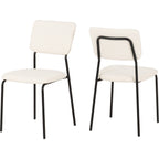 Sheldon Dining Chair X4 Per Box - Ivory Boucle Fabric