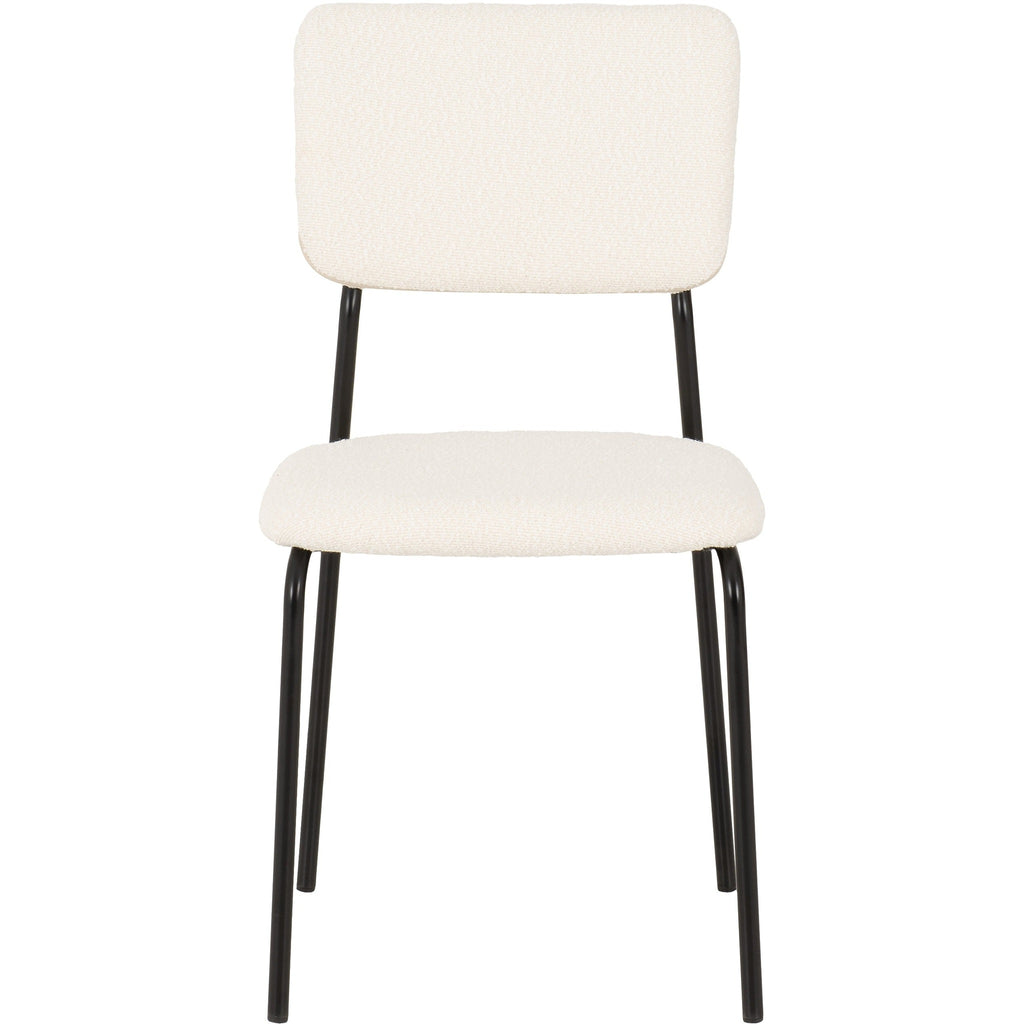 Sheldon Dining Chair X4 Per Box - Ivory Boucle Fabric