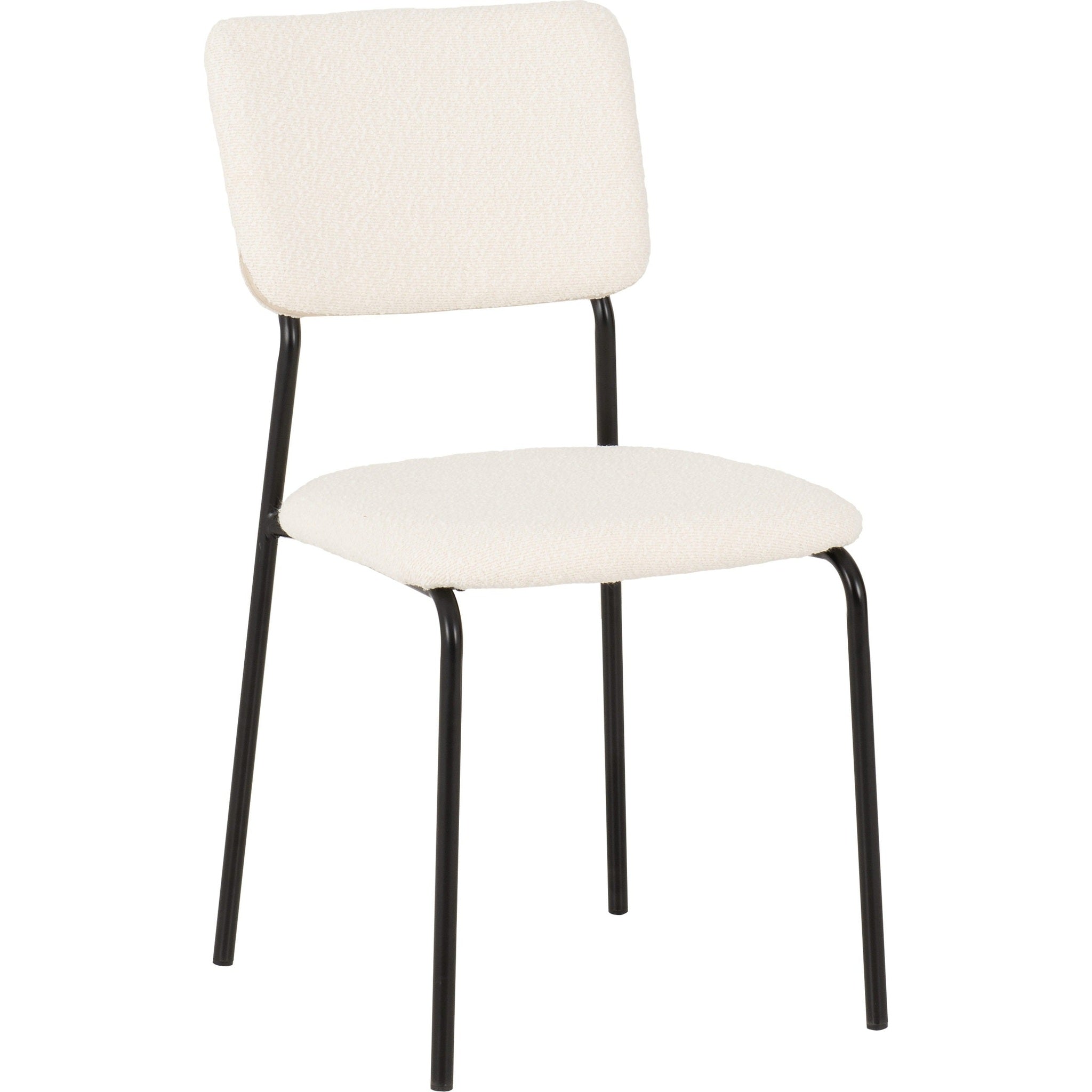 Sheldon Dining Chair X4 Per Box - Ivory Boucle Fabric