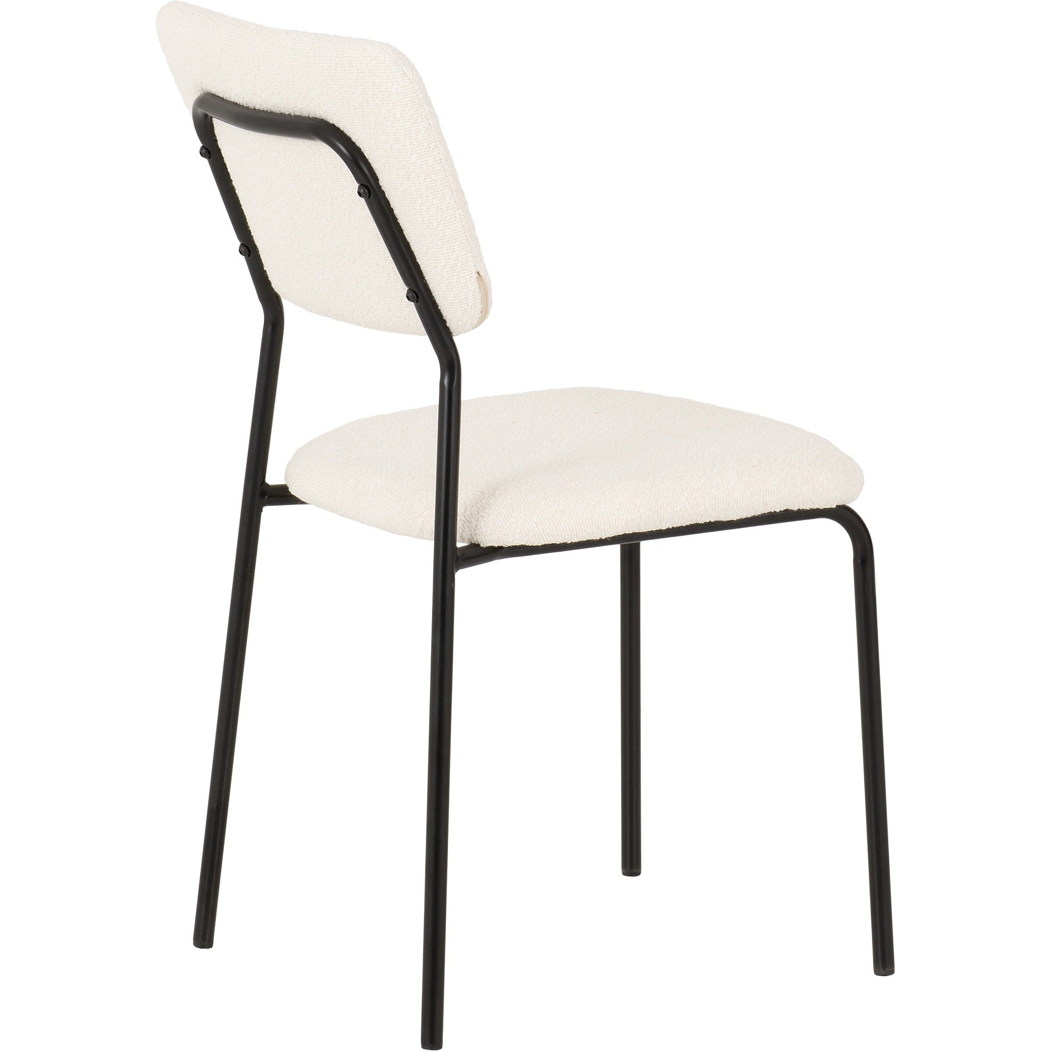 Sheldon Dining Chair X4 Per Box - Ivory Boucle Fabric