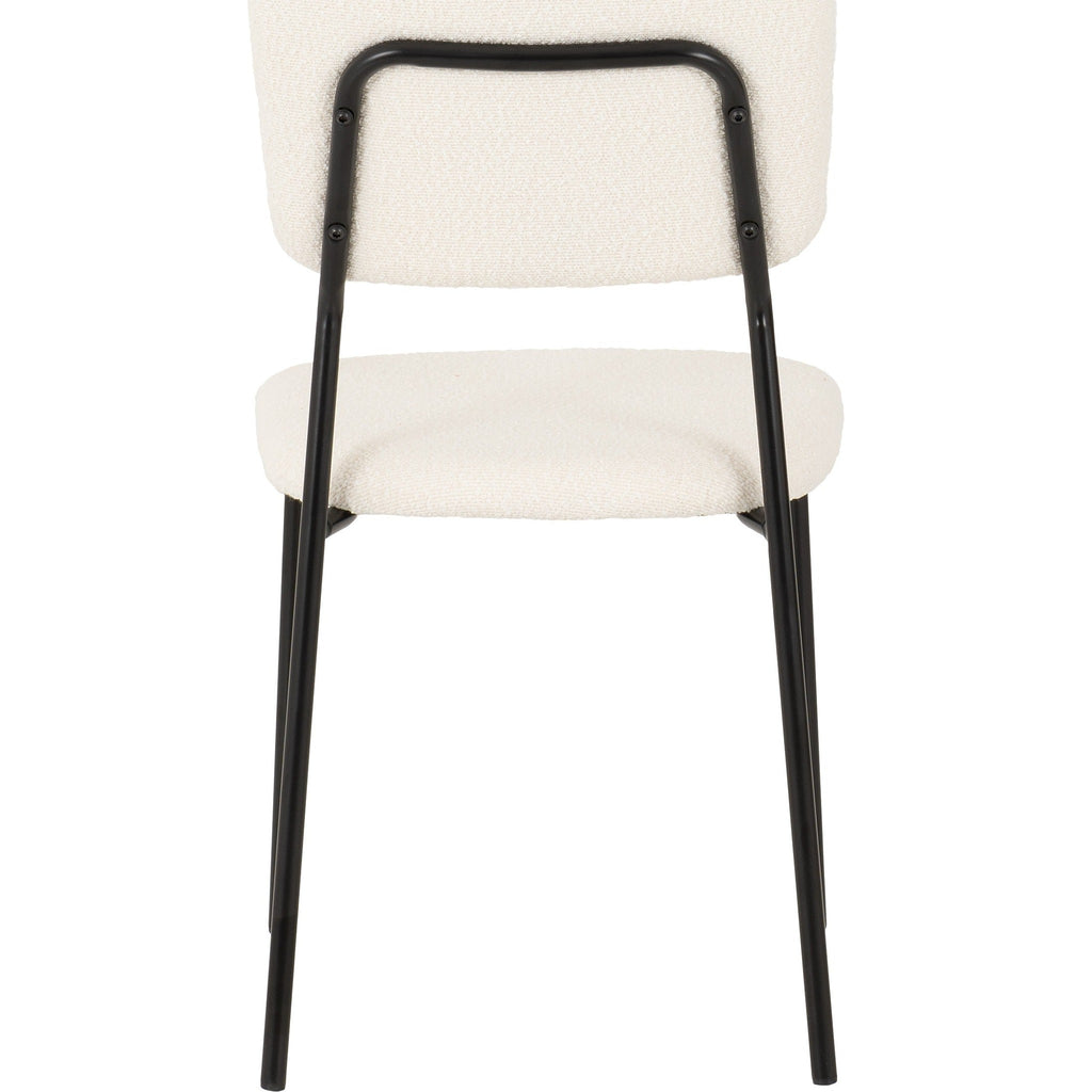 Sheldon Dining Chair X4 Per Box - Ivory Boucle Fabric