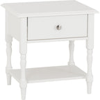 Stratford 1 Drawer Side Table - White
