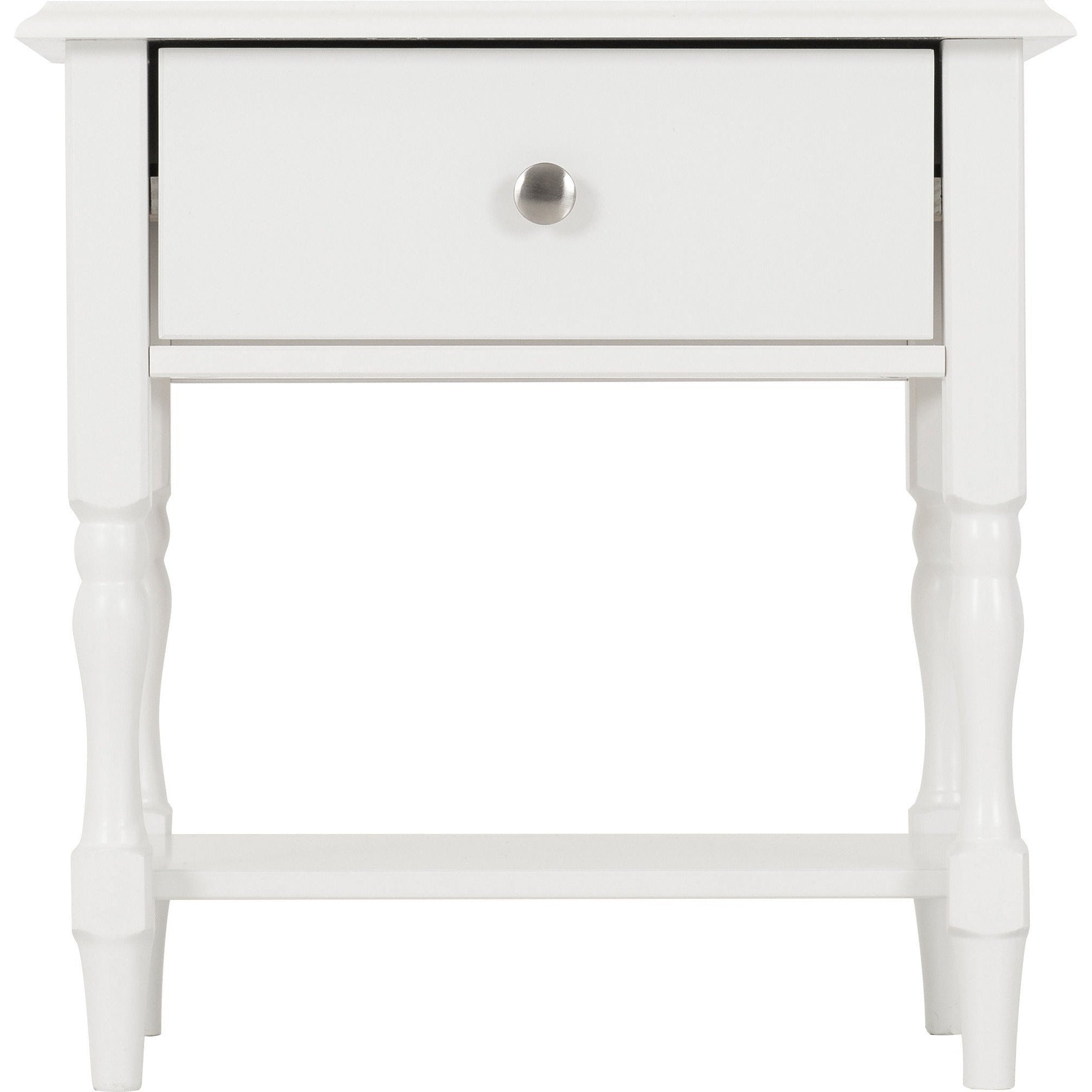 Stratford 1 Drawer Side Table - White