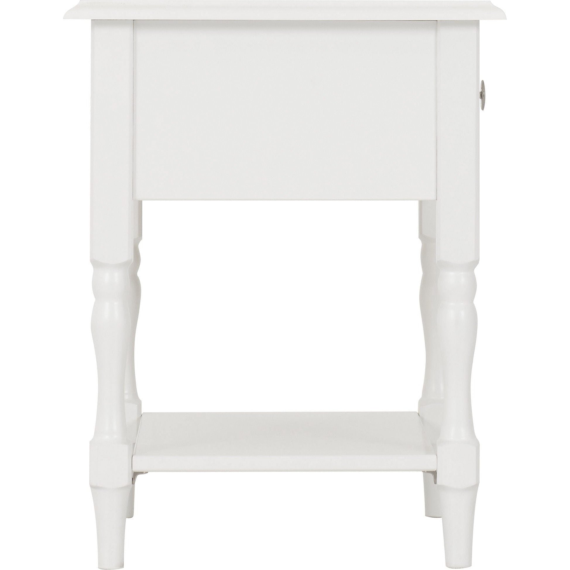 Stratford 1 Drawer Side Table - White