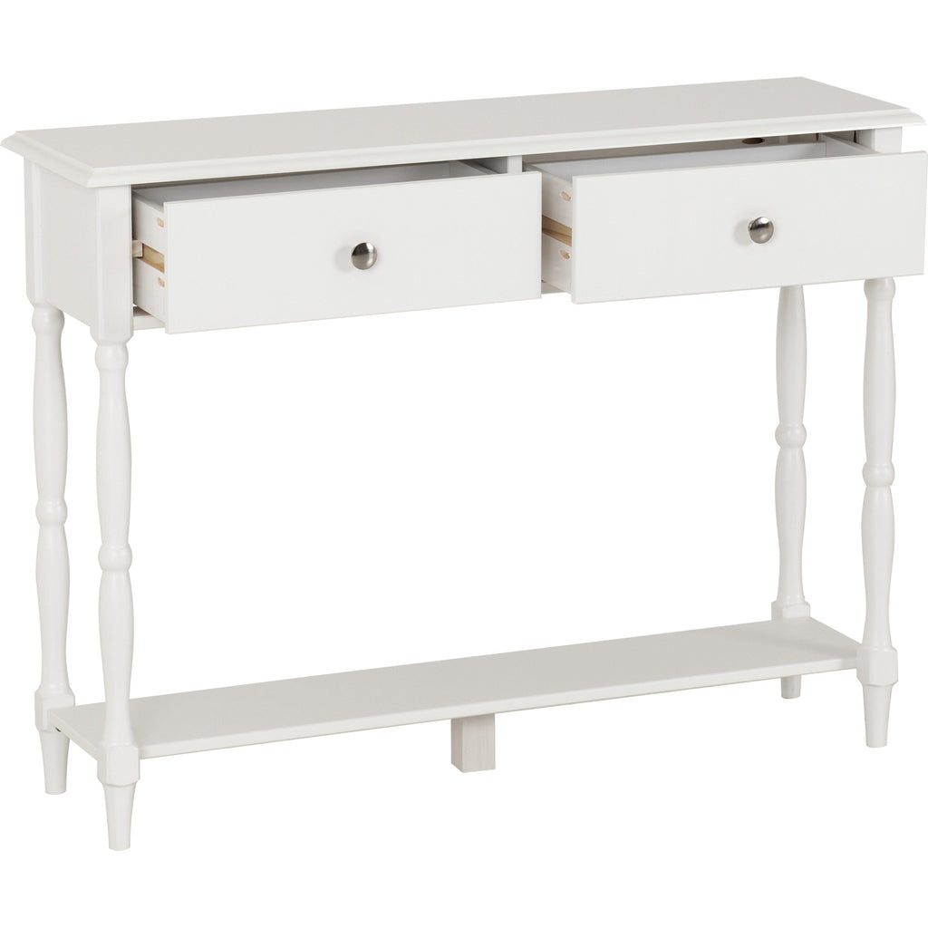 Stratford 2 Drawer Console Table - White