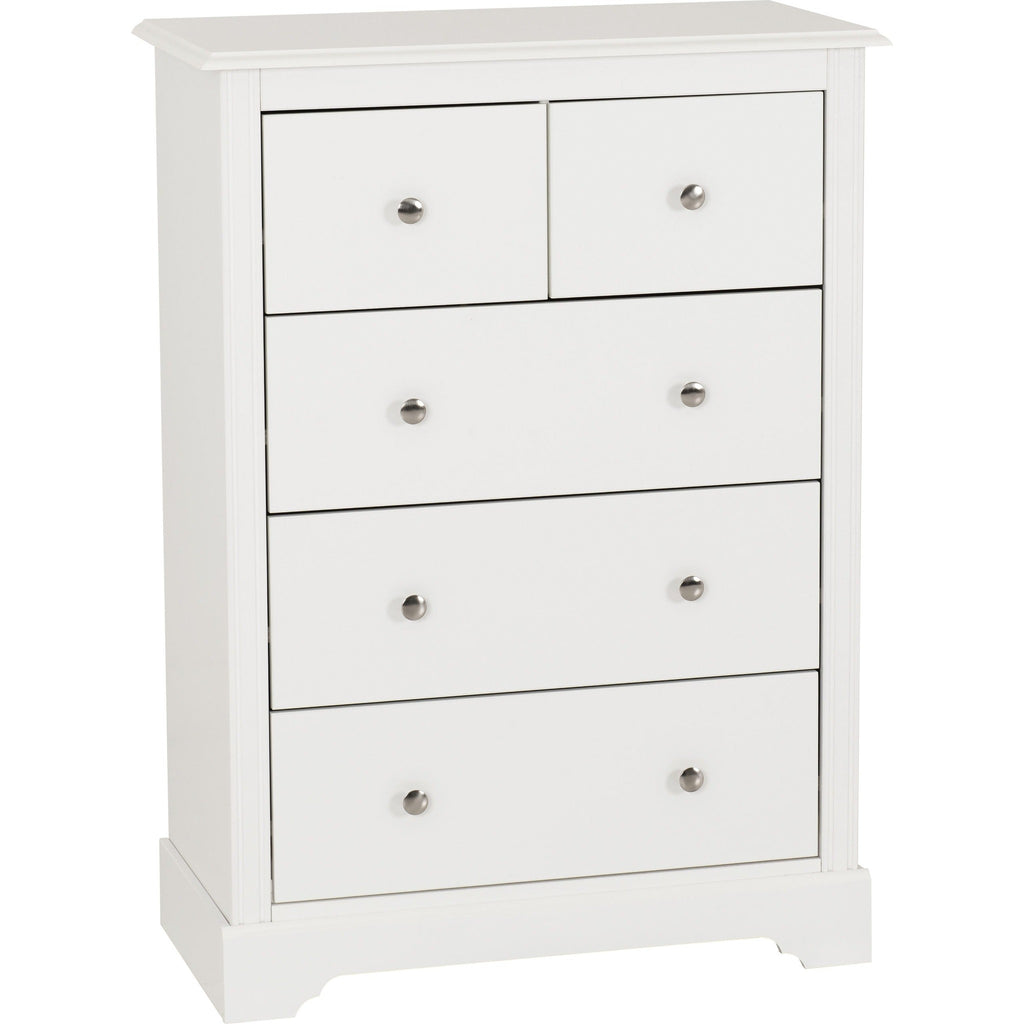 Stratford 3+2 Drawer Chest - White