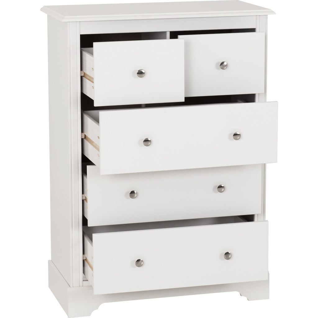 Stratford 3+2 Drawer Chest - White