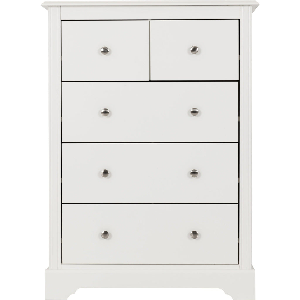 Stratford 3+2 Drawer Chest - White