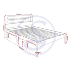 Santana 4'6" Bed - Light Oak/Rattan Effect