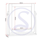 Seville Dressing Table Set - White Gloss/Light Oak Effect Veneer