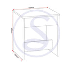 Seville Dressing Table Set - White Gloss/Light Oak Effect Veneer