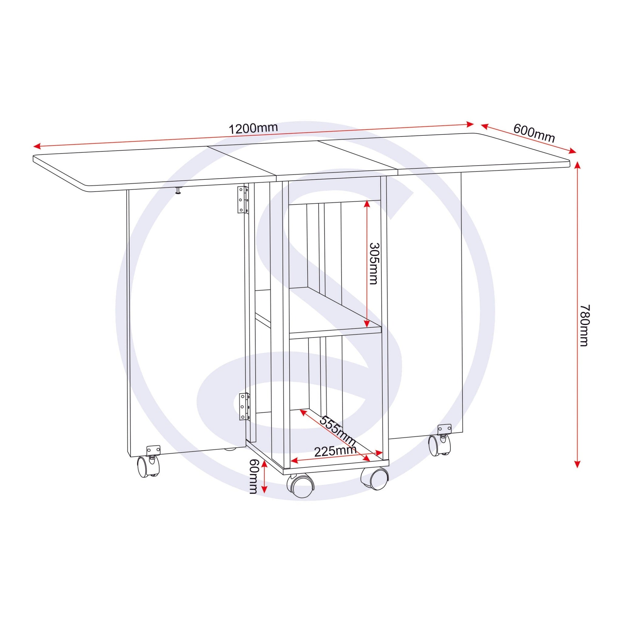Seymore Stowaway Dining Set - Oak Effect/White