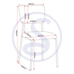 Sheldon Dining Chair X4 Per Box - Grey Boucle Fabric