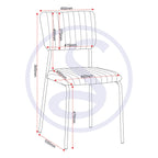 Sheldon Dining Chair X4 Per Box - Burnt Orange Velvet Fabric