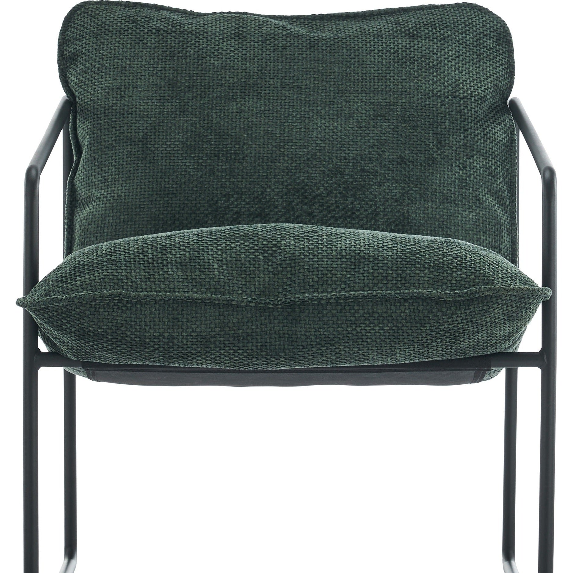 Tivoli Occasional Chair - Black Metal/Green Fabric