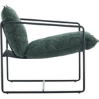 Tivoli Occasional Chair - Black Metal/Green Fabric