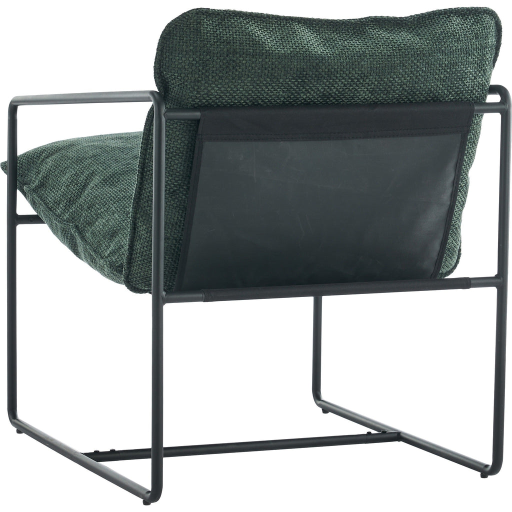 Tivoli Occasional Chair - Black Metal/Green Fabric