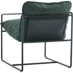Tivoli Occasional Chair - Black Metal/Green Fabric