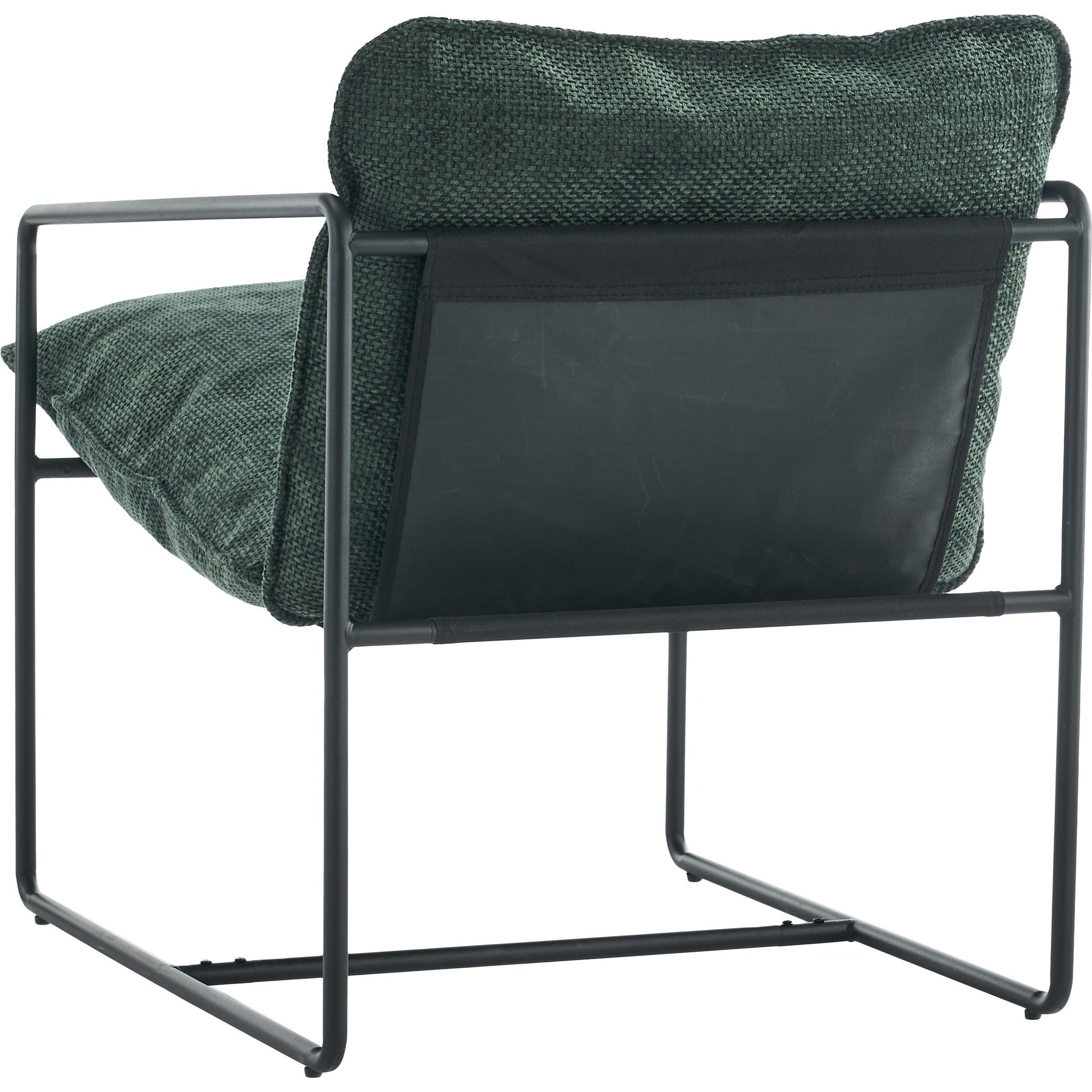 Tivoli Occasional Chair - Black Metal/Green Fabric
