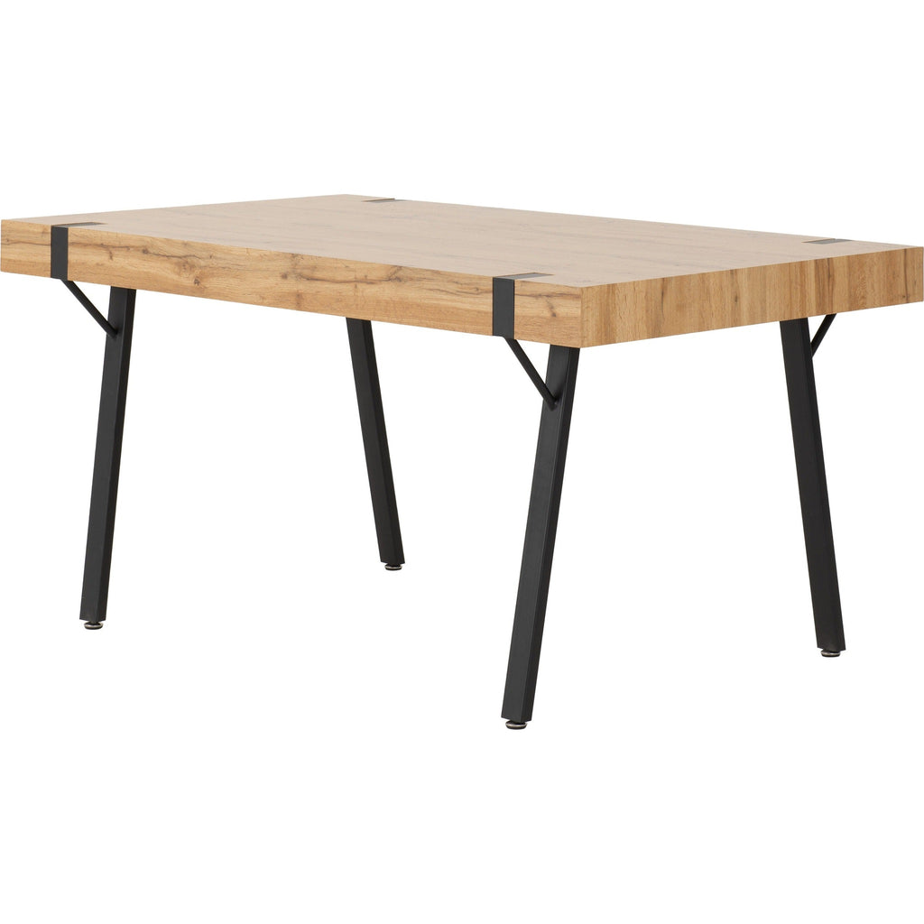 Treviso & Quebec Dining Set X4 Chairs - Light Oak Effect/Grey Pu