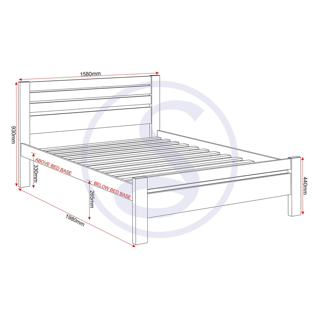 Toledo 5' Bed - Dark Grey