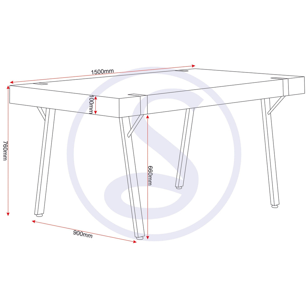 Treviso Dining Table - Light Oak Effect
