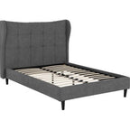 Verona 4'6" Bed - Grey Fabric