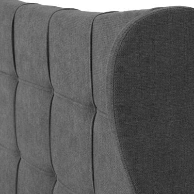 Verona 4'6" Bed - Grey Fabric