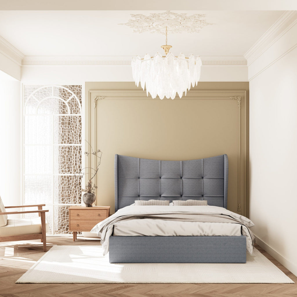 Verona 5' Ottoman Bed - Grey Fabric