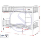 Ventura 3' Bunk Bed - Silver