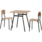 Warren 1+2 Dining Set - Russet Oak Effect/Black