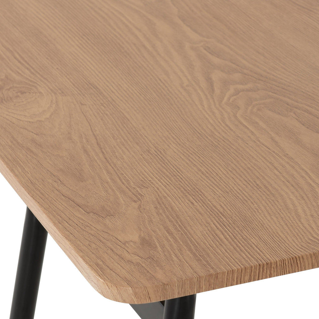 Warren 1+2 Dining Set - Russet Oak Effect/Black