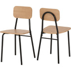 Warren 1+2 Dining Set - Russet Oak Effect/Black