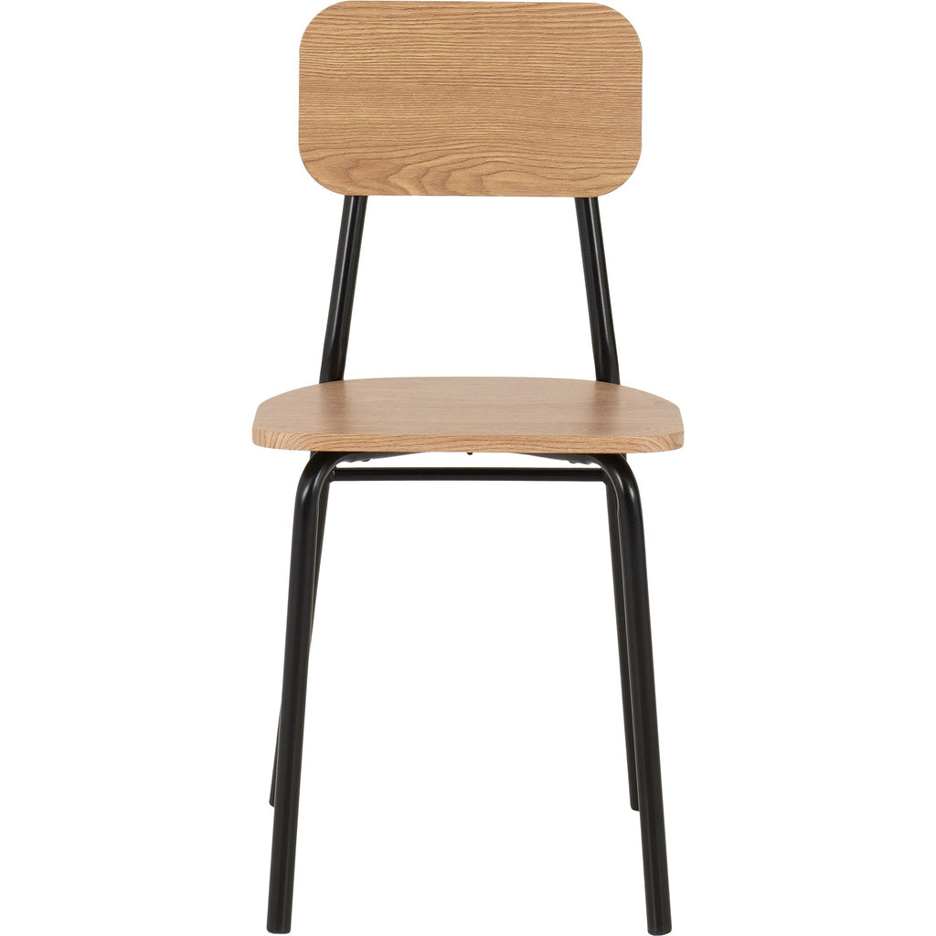 Warren 1+2 Dining Set - Russet Oak Effect/Black