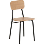 Warren 1+2 Dining Set - Russet Oak Effect/Black