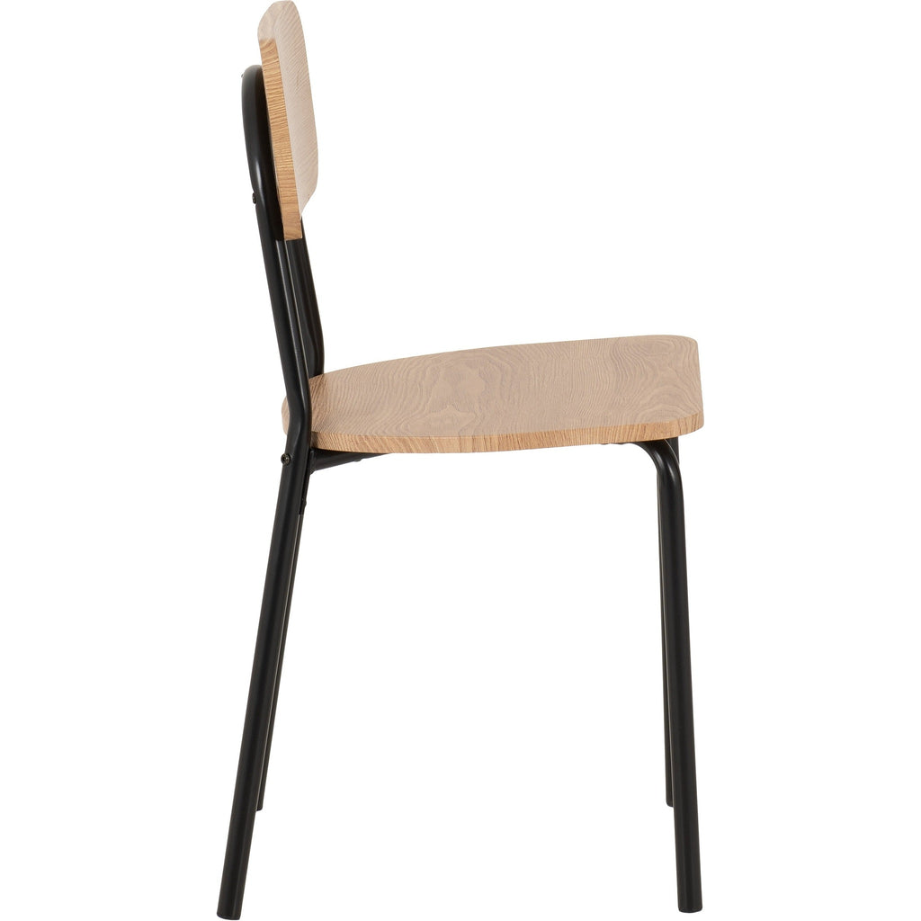 Warren 1+2 Dining Set - Russet Oak Effect/Black