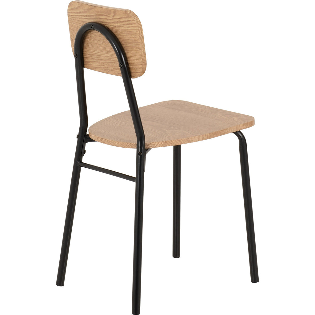 Warren 1+2 Dining Set - Russet Oak Effect/Black