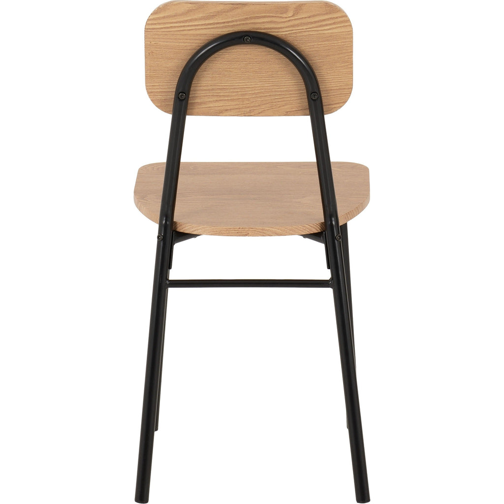 Warren 1+2 Dining Set - Russet Oak Effect/Black