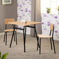 Warren 1+2 Dining Set - Russet Oak Effect/Black