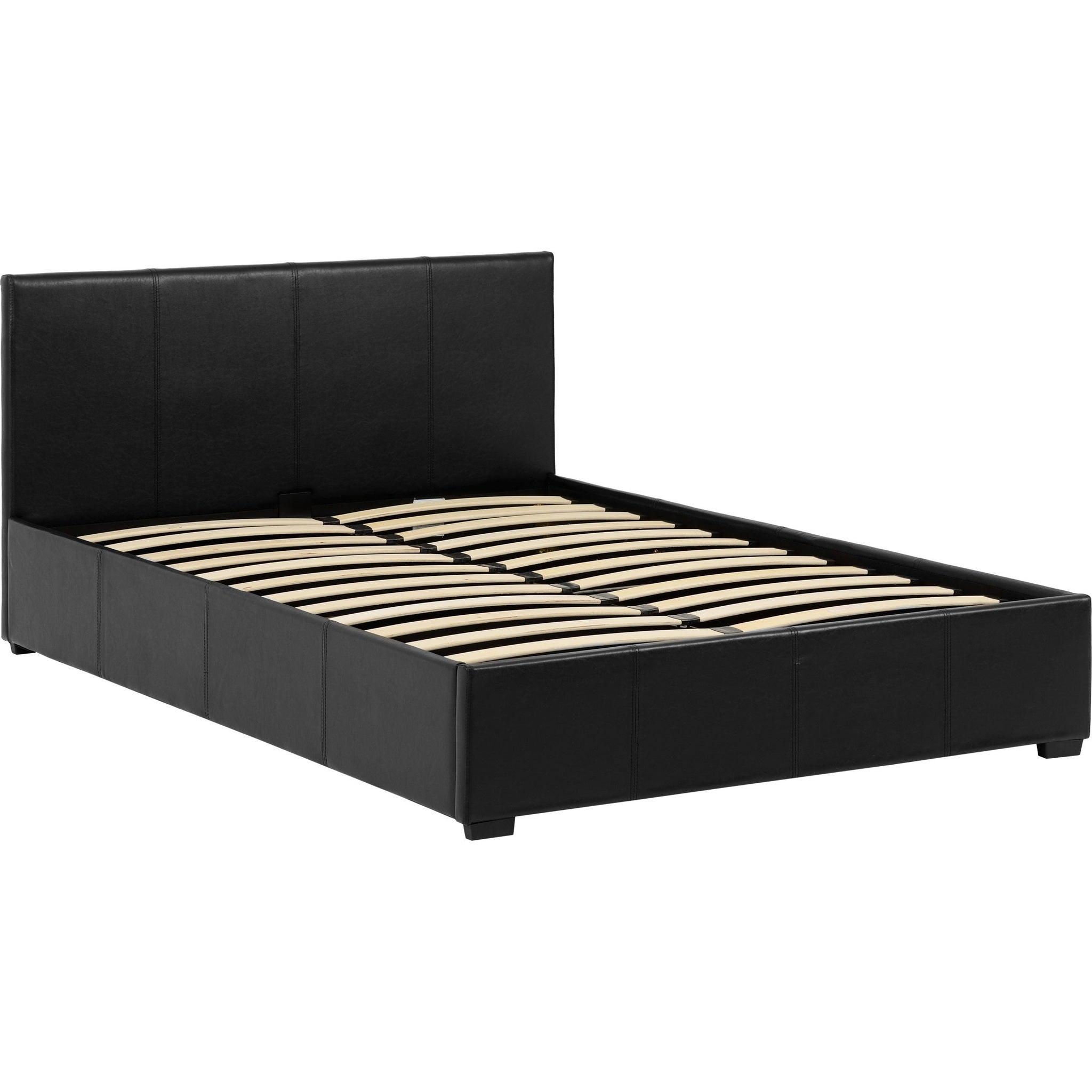 Waverley 4' Storage Bed - Black Pu