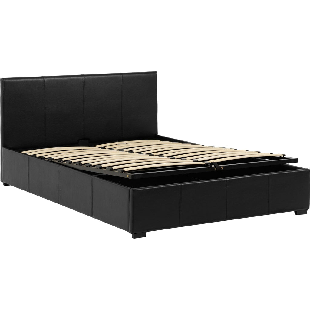 Waverley 4' Storage Bed - Black Pu
