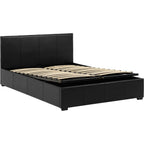 Waverley 4' Storage Bed - Black Pu