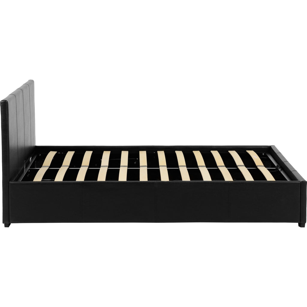 Waverley 4' Storage Bed - Black Pu