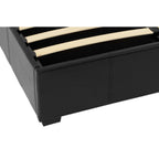 Waverley 4'6" Storage Bed - Black Pu