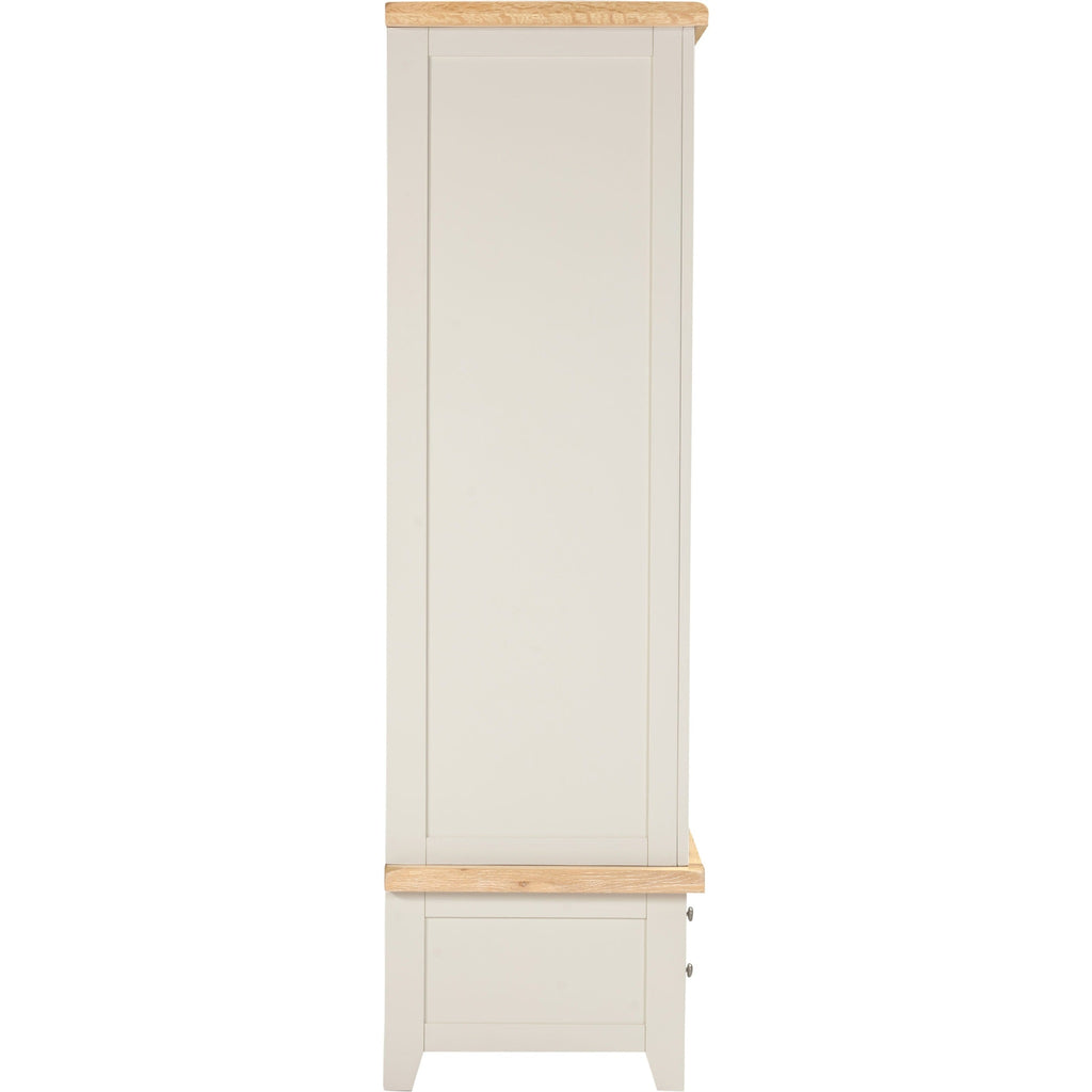Windsor 2 Door 1 Drawer Wardrobe - Ivory/Oak