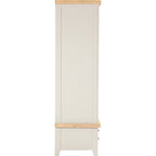 Windsor 2 Door 1 Drawer Wardrobe - Ivory/Oak