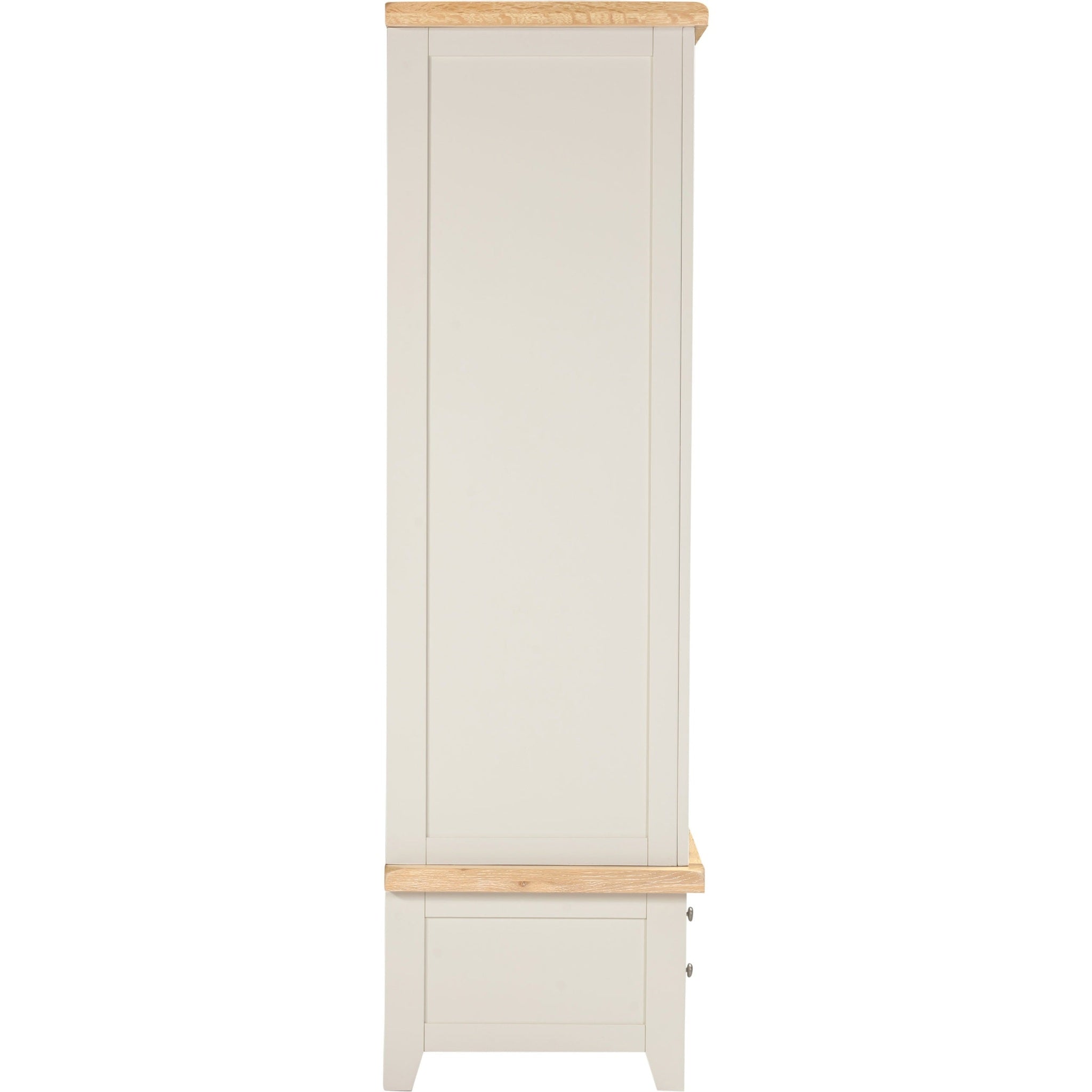 Windsor 2 Door 1 Drawer Wardrobe - Ivory/Oak