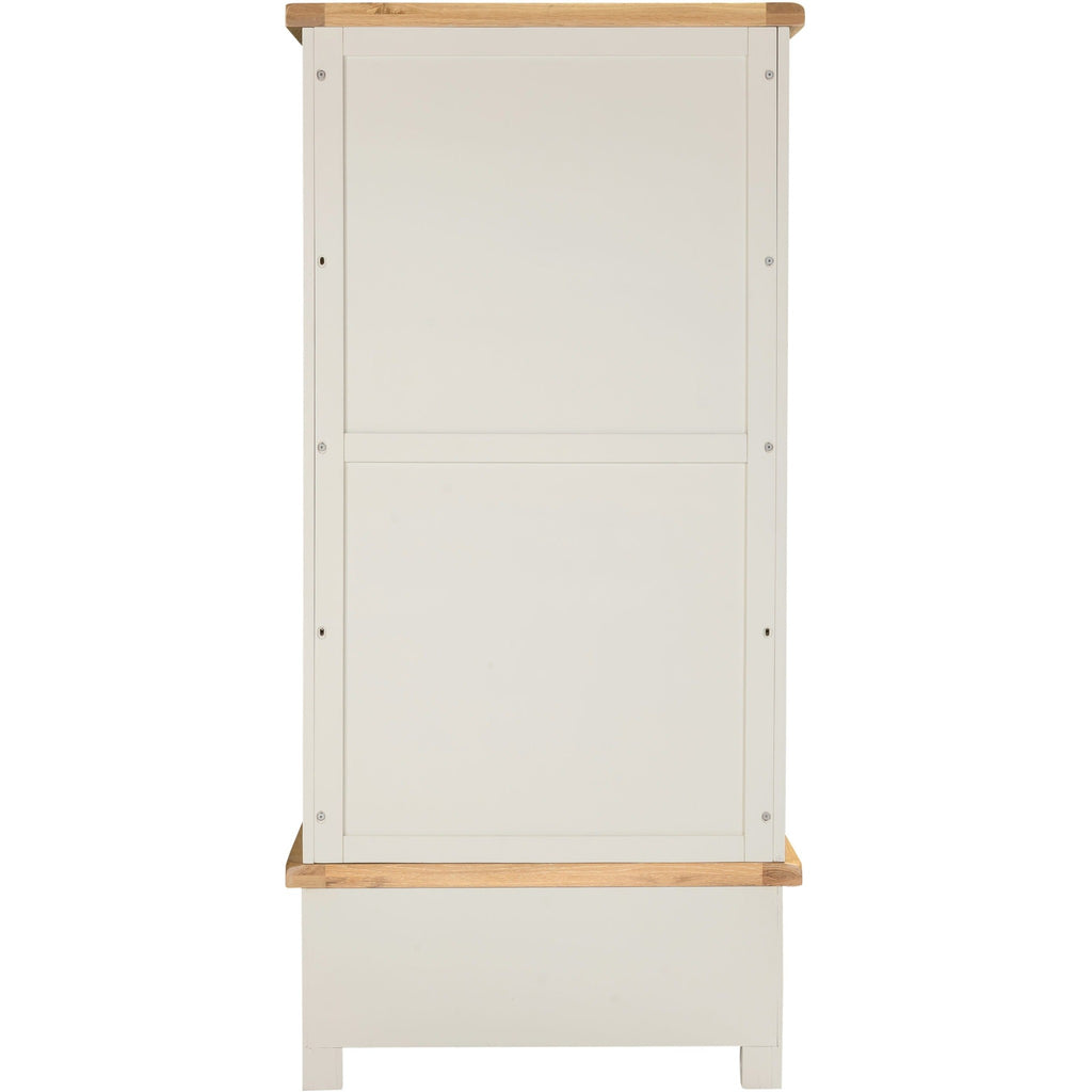 Windsor 2 Door 1 Drawer Wardrobe - Ivory/Oak